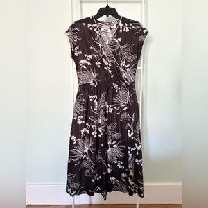 Vintage Melissa Lane Faux-Wrap Floral Dress